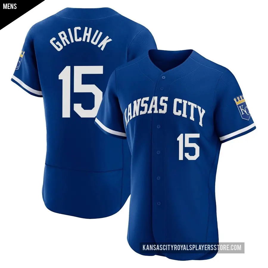 Men's Kansas City Royals ＃15 Randal Grichuk Authentic Royal 2022 Alternate Jersey