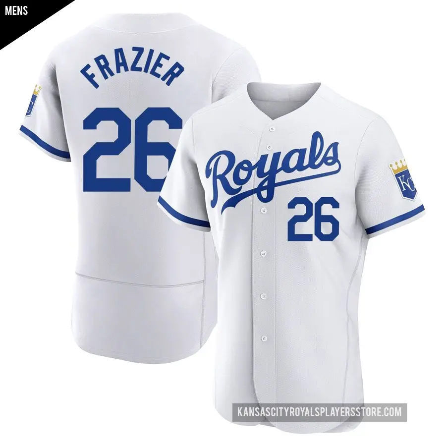 Men's Kansas City Royals ＃26 Adam Frazier Authentic White 2022 Home Jersey