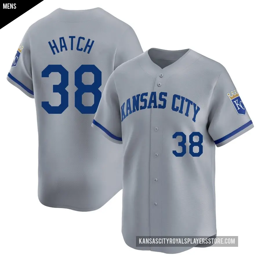 Men's Kansas City Royals ＃38 Thomas Hatch Limited Gray Away Jersey