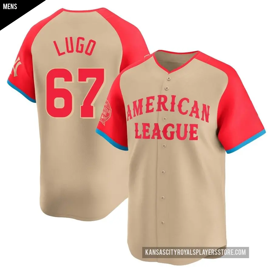 Men's Kansas City Royals ＃67 Seth Lugo Limited Cream American League 2024 All-Star Game Jersey
