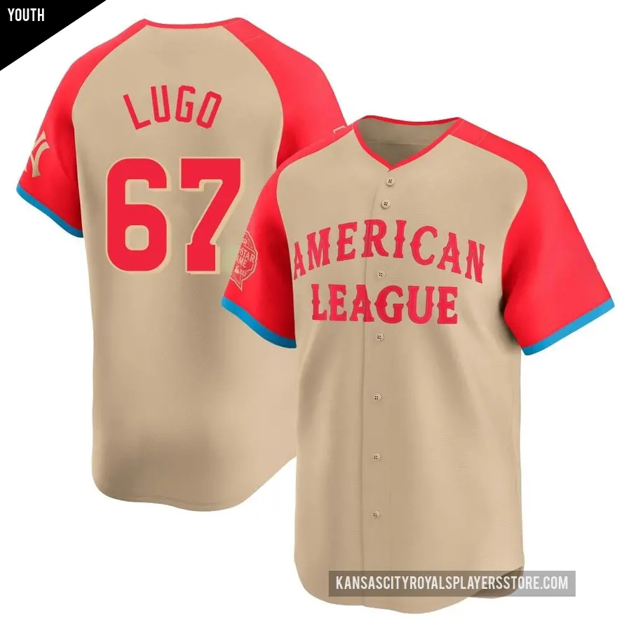 Youth Kansas City Royals ＃67 Seth Lugo Limited Cream American League 2024 All-Star Game Jersey
