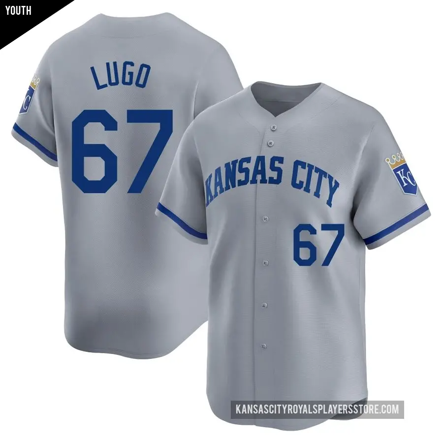 Youth Kansas City Royals ＃67 Seth Lugo Limited Gray Away Jersey