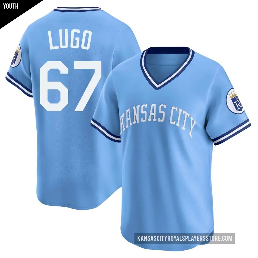 Youth Kansas City Royals ＃67 Seth Lugo Limited Light Blue Throwback Cooperstown Collection Jersey